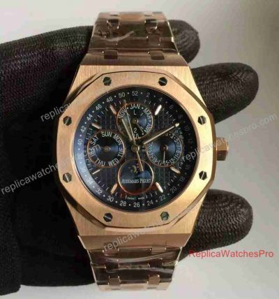 Copy Audemars Piguet Royal Oak Perpetual Calendar Watch Rose Gold